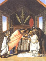 Last Communion of St Jerome - Sandro Botticelli oil painting