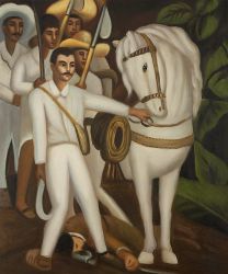 Agrarian Leader Zapata - Diego Rivera Oil Painting