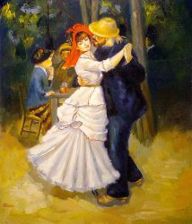 Dance at Bougival II - Pierre Auguste Renoir Oil Painting