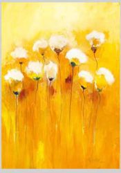 Some yellow and white flowers - Oil Painting Reproduction On Canvas