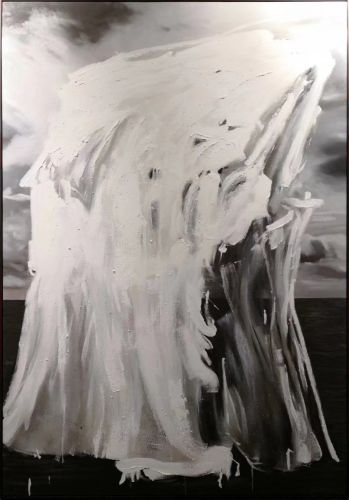 Free Black And White Texture Oil Painting