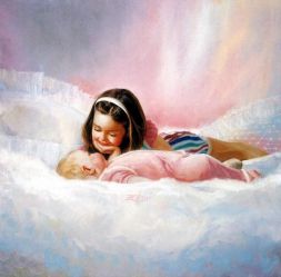 Sisterly Love -   Donald Zolan Oil Painting