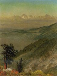 Wasatch Mountains -  Albert Bierstadt Oil Painting