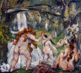 Three Bathers II -   Paul Cezanne oil painting