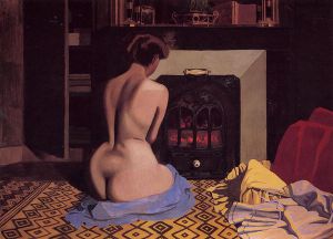 Nude at the Stove - Felix Vallotton Oil Painting