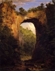 The Natural Bridge, Virginia - Frederic Edwin Church Oil Painting