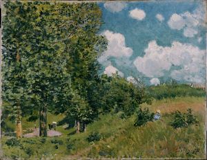 Road from Versailles to Saint-Germain - Alfred Sisley Oil Painting