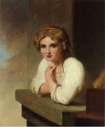 Peasant Girl after Rembrandt's - Oil Painting Reproduction On Canvas