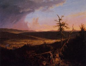 View on the Schoharie -   Thomas Cole Oil Painting