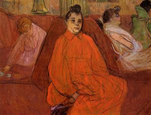 At the Salon, the Divan - Henri De Toulouse-Lautrec oil painting