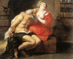 Simon and Pero (Roman Charity) - Peter Paul Rubens oil painting