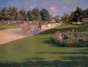 Tompkins Park, Brooklyn -  William Merritt Chase Oil Painting