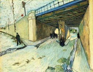 The Railway Bridge over Avenue Montmajour - Vincent Van Gogh oil painting