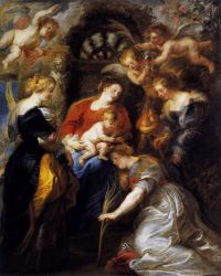 The Crowning of St Catherine -  Peter Paul Rubens Oil Painting