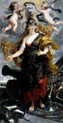 Marie de Medicis as Bellona -  Peter Paul Rubens Oil Painting