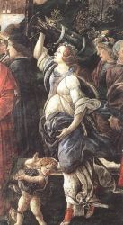 Three Temptations of Christ (detail 4) (Cappella Sistina, Vatican) - Sandro Botticelli oil painting