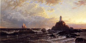 The Lighthouse -  Alfred Thompson Bricher Oil Painting