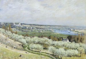 The Terrace at Saint-Germain, Spring -   Alfred Sisley Oil Painting