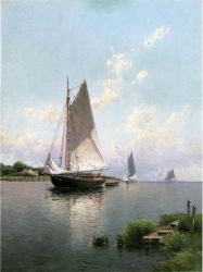 Blue Point, Long Island -  Alfred Thompson Bricher Oil Painting