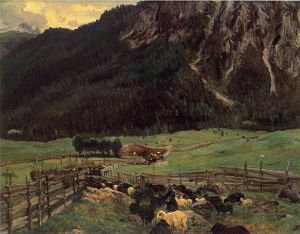 Sheepfold in the Tirol - John Singer Sargent Oil Painting