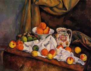 Fruit Bowl, Pitcher and Fruit -   Paul Cezanne Oil Painting