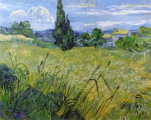 Green Wheat Field with Cypress -  Vincent Van Gogh Oil Painting