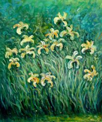 Yellow Irises -   Claude Monet Oil Painting