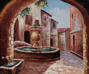 Greek Villa II - Oil Painting Reproduction On Canvas