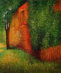 Farmhouse At Kammer - Gustav Klimt Oil Painting