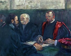 An Examination at the Faculty of Medicine, Paris -  Henri De Toulouse-Lautrec Oil Painting