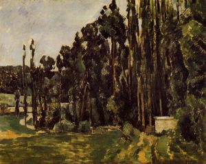 Poplars - Paul Cezanne Oil Painting