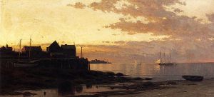 Sunset over the Bay - Alfred Thompson Bricher Oil Painting