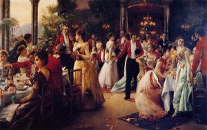 The Hunt Supper - Julius LeBlanc Stewart Oil Painting