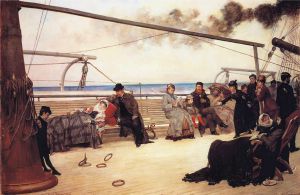 On Shipboard -  Henry Bacon Oil Painting