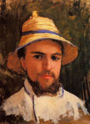 Self Portrait (fragment) -  Gustave Caillebotte Oil Painting