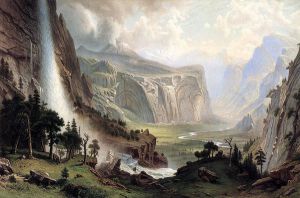 The Domes of the Yosemite -   Albert Bierstadt Oil Painting