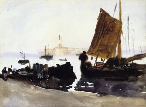 Venice, Sailing Boat -  John Singer Sargent Oil Painting