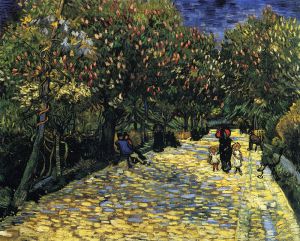 Avenue with Flowering Chestnut Trees - Vincent Van Gogh oil painting