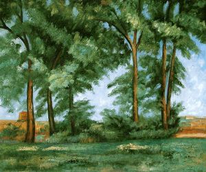 Tall Trees at The Jas de BouffanII - Paul Cezanne Oil Painting