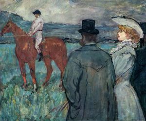 At the Races - Henri De Toulouse-Lautrec Oil Painting