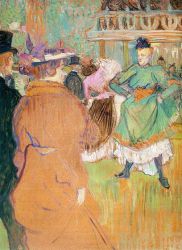 The Beginning of the Quadrille at the Moulin Rouge - Henri De Toulouse-Lautrec Oil Painting