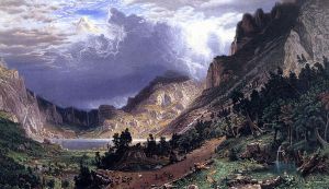 Storm in the Rocky Mountains, Mt. Rosalie -  Albert Bierstadt Oil Painting