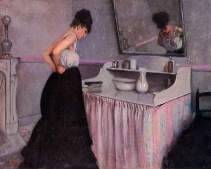 Woman at a Dressing Table - Oil Painting Reproduction On Canvas