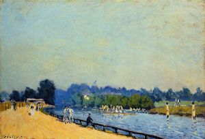 Road from Hampton Court - Alfred Sisley Oil Painting
