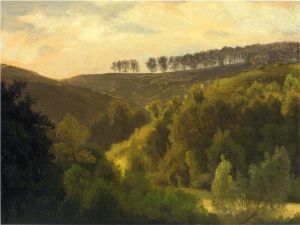 Sunrise over Forest and Grove -   Albert Bierstadt Oil Painting