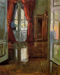 View into the Apartment of Leopold and Marie Czihaczek - Egon Schiele Oil Painting