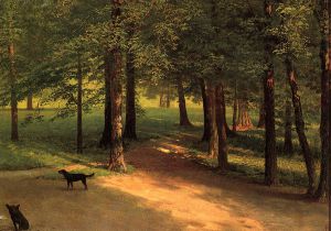 Irvington Woods -   Albert Bierstadt Oil Painting