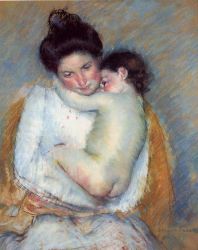 Mother and Child II -  Mary Cassatt oil painting,