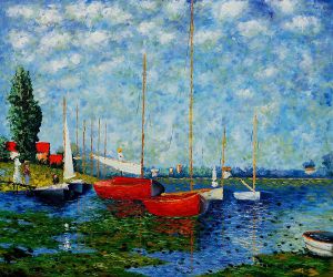 Red Boats at Argenteuil II -  Claude Monet oil painting