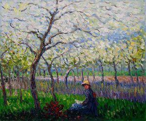 An Orchard in Spring II -  Claude Monet Oil Painting